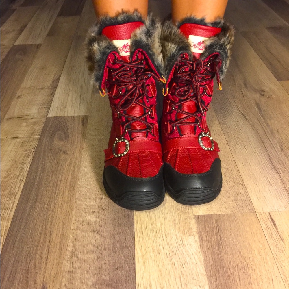 Apple bottom fashion utility boots